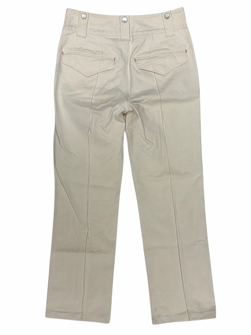 Isabel Marant Pants Women 8 40 Beige Dilemony Trouser High Waist Straight Cotton - Picture 3 of 11